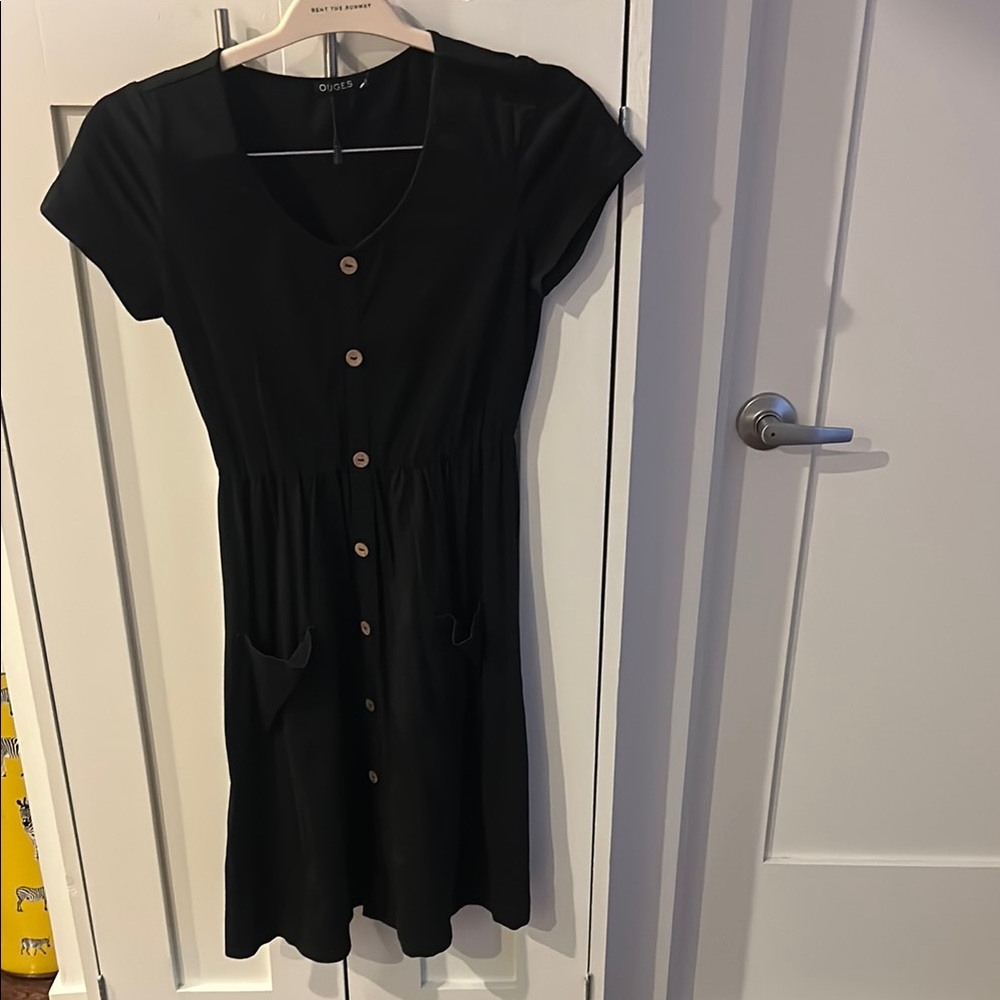 Black Button-Down Dress